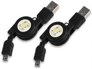 2PCSLOT Retractable Extension Mini Cord for Sony PlayStation PS3  PS3 Slim SixAxis Controller