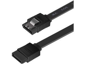SATA Cable III 6Gbps Straight HDD SDD Data Cable with Locking Latch 18 Inch Compatible for SATA HDD, SSD, CD Driver, CD Writer - Black SATA Cable III 6Gbps Straight HDD SDD Data Cable with Locking Latch 18 Inch Compatible for SATA HDD, SSD, CD Driver, CD Writer - Black