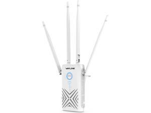 AC1200 WiFi Range Extender, 2.4Ghz and 5Ghz Dual Band, Expand at Least 1000sq.ft., WiFi Signal Range Booster for Home, Four High Gain Antennas, WPS, 3 Modes, Intelligent Signal Indicator, Simple Setup