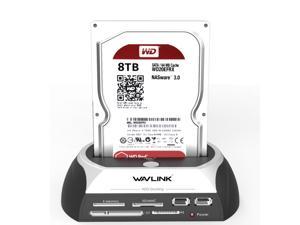 Wavlink All in One SATA HDD Docking Station 2.5/3.5 inch SSD External Hard Disk Drive Enclosure Base Box USB Hub Card Reader HOT