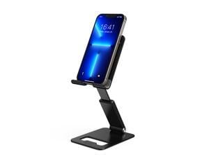 Adjustable Cell Phone Stand Minthouz Aluminum Desktop Phone Holder Dock Compatible with iPhone 11 Pro Max Xs XR 8 Plus 7 6 Samsung Galaxy Google Pixel Android Phones Black Black