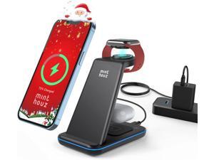 Minthouz Wireless Charger,3 in 1 Fast Wireless Charging Station w...