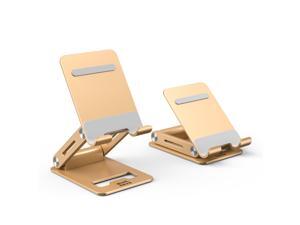 Minthouz Adjustable & Foldable Z-type Aluminum Mobile Phone Stand with Anti-Slip Base and Convenient Charging Port