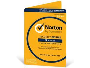 Norton Security Deluxe 2019 | 5 Devices | 1 Year | Antivirus Included | PC/Mac/iOS/Android | Activation Code by Post