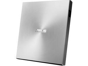 ASUS ZenDrive U9M Silver - USB 2.0/USB-C Slim External DVD Burner Optical Disc 8x Speed Re-Writer Drive with M-Disc Support, USB 2.0 Type-A/Type-C Compatibility, Mac/Windows OS Compatible