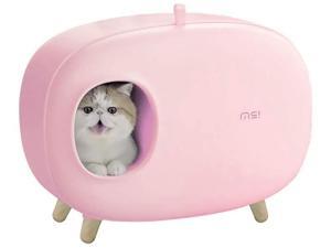 MS! Makesure Cat Litter Box for Easier Handling of Cat Litter, Enclosed Design, Easy to Clean Cat Poop, Prevent Sand Leakage, Easy Assembly and Large Space, with Cat Litter Scoop - Pink MS! Makesure Cat Litter Box for Easier Handling of Cat Litter, Enclosed Design, Easy to Clean Cat Poop, Prevent Sand Leakage, Easy Assembly and Large Space, with Cat Litter Scoop - Pink