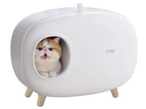 MS! Makesure Cat Litter Box for Easier Handling of Cat Litter, Enclosed Design, Easy to Clean Cat Poop, Prevent Sand Leakage, Easy Assembly and Large Space, with Cat Litter Scoop - White MS! Makesure Cat Litter Box for Easier Handling of Cat Litter, Enclosed Design, Easy to Clean Cat Poop, Prevent Sand Leakage, Easy Assembly and Large Space, with Cat Litter Scoop - White