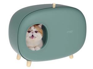 MS! Makesure Cat Litter Box for Easier Handling of Cat Litter, Enclosed Design, Easy to Clean Cat Poop, Prevent Sand Leakage, Easy Assembly and Large Space, with Cat Litter Scoop - Moss green MS! Makesure Cat Litter Box for Easier Handling of Cat Litter, Enclosed Design, Easy to Clean Cat Poop, Prevent Sand Leakage, Easy Assembly and Large Space, with Cat Litter Scoop - Moss green