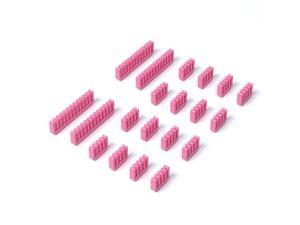 Hipesen 20 Pieces Set = 24-pin x 4, 8-pin x 16, Cable Comb for 3 mm Cable, Can sleeve Up To 3.4 mm/0.13inch  (Pink)