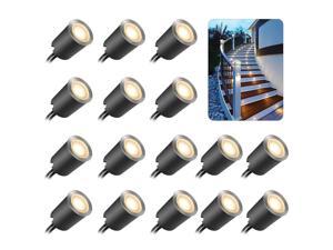 Recessed LED Deck Light Kits with Protecting Shell f32mm,SMY In Ground Outdoor LED Landscape Lighting IP67 Waterproof,12V Low Voltage for Garden,Yard Steps,Stair,Patio,Floor,Kitchen Decoration