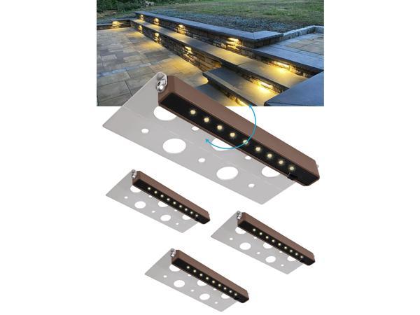 8-Pack 7 Inch LED Hardscape Lighting, Paver Lights Retaining Wall Lights,  IP68 Waterproof, Low Voltage 12-36V AC/DC landscape lighting Outdoor Step