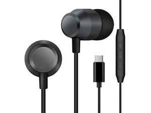 PALOVUE USB C Headphones Earbuds inEar Type C Magnetic Earphones with Microphone Compatible with Samsung Galaxy S23 S22 S21 Ultra S20 FE Note 20 10 A53 A54 Google Pixel 7 6 5 4 One Plus Black