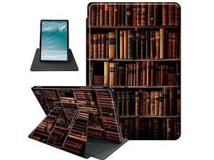 Rossy Case for Kindle Fire HD 8  Fire HD 8 Plus Tablet 12th10th Generation 20222020 Screen Protector 360 Degree Rotating Swivel PU Leather Cover with Auto WakeSleepLibrary Bookshelf