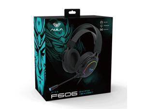 AULA F606 Wired Headset HD Microphone Adjustable Earphone RGB Light Effect for PC Laptop Gamer AULA F606 Wired Headset HD Microphone Adjustable Earphone RGB Light Effect for PC Laptop Gamer
