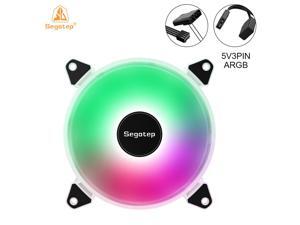 Segotep Romantic 12 Case Cooling Fan 5V 3Pin ARGB Motherboard Synchronization 120mm Silent PC Cooler Fan, 1Pack Segotep Romantic 12 Case Cooling Fan 5V 3Pin ARGB Motherboard Synchronization 120mm Silent PC Cooler Fan, 1Pack
