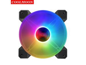 Coolmoon Yuhuan 120 Case Fan RGB LED Fan 120mm Small 6 Pin Silent PC Cooling Fan Need to Match the Controller Coolmoon Yuhuan 120 Case Fan RGB LED Fan 120mm Small 6 Pin Silent PC Cooling Fan Need to Match the Controller