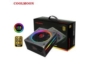 Coolmoon 750W Computer Gaming Power Supply ATX 12V 80PLUS GOLD Certificat 140mm Silent RGB Fan Full Module Desktop Computer Power Supplies Coolmoon 750W Computer Gaming Power Supply ATX 12V 80PLUS GOLD Certificat 140mm Silent RGB Fan Full Module Desktop Computer Power Supplies