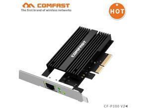 CF-P100 V2 10Gb PCI-E Network Card AQC107 Chipset 2.5G/5G/10G PCIE-X4 Network adapter Fast Transmission Dongle for windows Linux CF-P100 V2 10Gb PCI-E Network Card AQC107 Chipset 2.5G/5G/10G PCIE-X4 Network adapter Fast Transmission Dongle for windows Linux