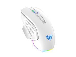 AULA H510 RGB Wired Gaming Mouse 10000 DPI Side Buttons Macro Programmable Gamer Mice For Laptop Desktop PC, 2 Sets Replaceable Accessories