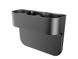 Car Seat Seam Gaps 2-Cup Holder Drink Bottle Can Mount Stand Storage Organizer, Black Car Seat Seam Gaps 2-Cup Holder Drink Bottle Can Mount Stand Storage Organizer, Black