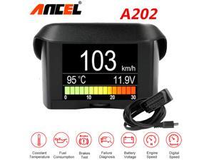ANCEL A202 HUD Car Digital Meter Speedometer Fuel Consumption Head-up Display OBD 2 Scanner Tools for 12v Cars ANCEL A202 HUD Car Digital Meter Speedometer Fuel Consumption Head-up Display OBD 2 Scanner Tools for 12v Cars