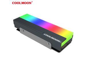 Coolmoon CM-M7S Heatsink 5V 3Pin ARGB Solid State Drive Hard Disk Cooling Radiator M.2 2280 SSD Hard Drive Heat Sink Coolmoon CM-M7S Heatsink 5V 3Pin ARGB Solid State Drive Hard Disk Cooling Radiator M.2 2280 SSD Hard Drive Heat Sink
