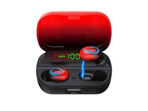 True-Wireless Earphones with 2000mAh Charging Case, Bluetooth 5.1 + EDR, Touch Control Earbuds, Noise-Cancelling Microphones
