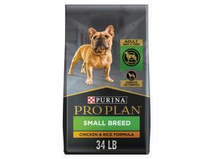 Purina Pro Plan Small Breed Dog Food With Probiotics for Dogs, Shredded Blend Chicken & Rice Formula, 34 lb. Bag
