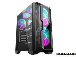 BUBALUS GuardianX1 ATX Mid Tower Gaming Computer Case,Desktop Case DIY PC Case Sliding Tempered Glass,Compatible with Water Cooling USB 3.0 Port,with 2x185mm 1x120mm RGB Fans,Gaming Style Window Case BUBALUS GuardianX1 ATX Mid Tower Gaming Computer Case,Desktop Case DIY PC Case Sliding Tempered Glass,Compatible with Water Cooling USB 3.0 Port,with 2x185mm 1x120mm RGB Fans,Gaming Style Window Case