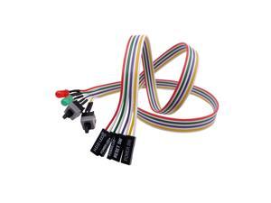 Computer ATX Motherboard Power Cable PC Power Reset Switch Push Button Switch 2 On Off Reset Switch with 2 LED indicator Light Computer ATX Motherboard Power Cable PC Power Reset Switch Push Button Switch 2 On Off Reset Switch with 2 LED indicator Light