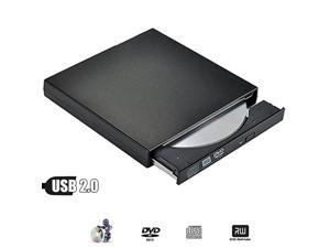 USB 2.0 External DVD Drive  for HP Dell Sony Laptop PC ASUS ACER Computer 8X DVD-RW DL 24X CD-R Burner Slim Optical Drive Piano