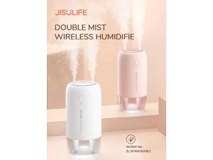 JISULIFE Wireless Humidifier for Home Car Air Humidifier Humidificador Mini Portable Aroma Diffuser 500ML Mist Maker with Light