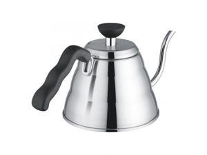 Moka Pot 1L Stainless Steel Hand Drip Pot Coffee & Tea Kettle with Lid for Gooseneck-shaped Spout Household Tool Camping Moka Pot 1L Stainless Steel Hand Drip Pot Coffee & Tea Kettle with Lid for Gooseneck-shaped Spout Household Tool Camping