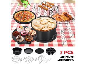 7 in1 Air Fryer Accessories Set 8'' Silicone Air Fryer Cake Barrel Pizza Pan Home Grill Cooking Tools For 5.2~5.8QT Air Fryer 7 in1 Air Fryer Accessories Set 8'' Silicone Air Fryer Cake Barrel Pizza Pan Home Grill Cooking Tools For 5.2~5.8QT Air Fryer