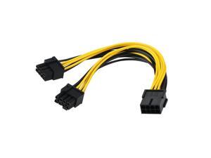 8 Pin Female Adapter Dual Port 8P 6 + 2 Position Male Connector GPU Graphics Video Card Power Extension Cable 8 Pin Female Adapter Dual Port 8P 6 + 2 Position Male Connector GPU Graphics Video Card Power Extension Cable