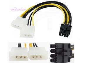 1500pcs Daul double 2 x Molex 4 pin to 8 pin 8-Pin PCI Express GPU Video Card Pci-e ATX PSU Power Converter Cable Adapter 1500pcs Daul double 2 x Molex 4 pin to 8 pin 8-Pin PCI Express GPU Video Card Pci-e ATX PSU Power Converter Cable Adapter