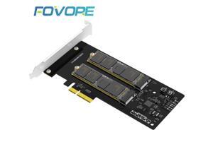 PCI-E X4 X8 X16 To M.2 Ngff Dual Ssd Adapter With Raid  Speed Sata Array External M2 SSD Adapter Board Accelerator Card