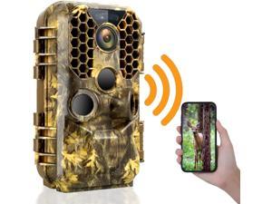 Wireless Bluetooth WiFi Game Trail Deer Camera 4K 30MP Video Night Vision Camera for Wildlife Hunting & Home Security