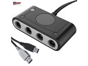 GCHT GAMING Adapter for Gamecube Controller. Game Cube Adapter for Switch, PC, Wii U. Support Super Smash Bros, Turbo Function, Plug & Play. No Driver and No Lag