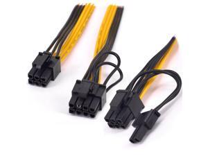 16AWG PCI-e 6Pin to 2 port 6+2pin Power supply Cable PCI express Graphics Card Dual 8pin male to 6 Pin Extension Mining Machine 16AWG PCI-e 6Pin to 2 port 6+2pin Power supply Cable PCI express Graphics Card Dual 8pin male to 6 Pin Extension Mining Machine