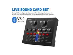 PC Laptop External Sound Card Bluetooth 5.0 Mixer Board Voice Changer Noise Reduction Multiple Effects Audio 3.5 mm Sound Card PC Laptop External Sound Card Bluetooth 5.0 Mixer Board Voice Changer Noise Reduction Multiple Effects Audio 3.5 mm Sound Card