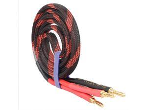 KGUSS K600 DIY HiFi Speaker Audio Cable Banana Plug Cable Golden Plated Audiophile Oxygen free copper Amplifier Speaker Wire Cab KGUSS K600 DIY HiFi Speaker Audio Cable Banana Plug Cable Golden Plated Audiophile Oxygen free copper Amplifier Speaker Wire Cab