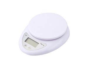 5kg/1g Portable Electronic Digital Multifunctional LCD Kitchen Food Cooking Scale Measuring Tool, White