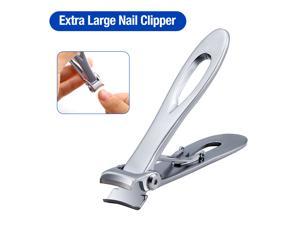 Professional Extra Large Nail Clipper Die Casting Zinc Alloy Clippers Trimmer for Toenail Thick Nails, Silver