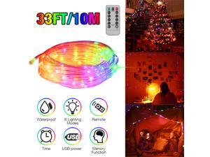 10m Waterproof USB LED Lamp with Outdoor Color Changing and Remote Control 100 LED Ultra Long Strip Lights, Home Decoration, TV Backlight, Kitchen, Bar
