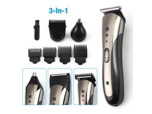 3 in 1 Hair Clipper Shaver Razor Set Mens Electric Hairdresser Trimmer Wireless Rechargeable, Black