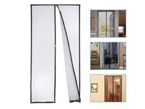 Summer Magnetic Mosquito Net Door Curtain Mesh Insect Fly Screen Bug Nets Indoor Protection Mosquitoes Infestation Tool, Black