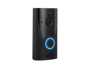 1080P HD Smart Wireless Video Doorbell with Two Way Voice Intercom PIR Motion Detection Night Vision Security Doorbells Camera, Black 1080P HD Smart Wireless Video Doorbell with Two Way Voice Intercom PIR Motion Detection Night Vision Security Doorbells Camera, Black