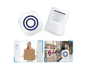 Entry Door Bell PIR Motion Sensor Wireless Detector Bells Switch Alarm Home Security with Infrared Detectors, White Entry Door Bell PIR Motion Sensor Wireless Detector Bells Switch Alarm Home Security with Infrared Detectors, White