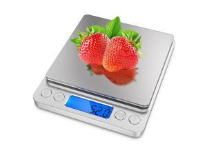Food Digital Kitchen Scale Auto Off Baking Cooking Scales with LCD Display for Weighing Fruit Vegetable Jewelry, Silver Food Digital Kitchen Scale Auto Off Baking Cooking Scales with LCD Display for Weighing Fruit Vegetable Jewelry, Silver